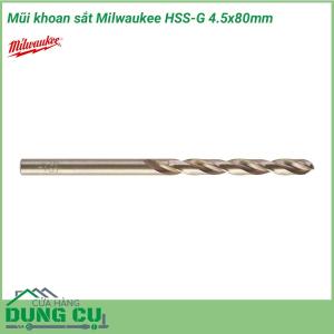Mũi khoan sắt Milwaukee HSS-G 4.5x80mm