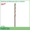 Mũi khoan sắt Milwaukee HSS-G 4.5x80mm được làm bằng chất liệu hợp kim thép cứng cáp, không hoen gỉ hay cong vênh, mài mòn trong quá trình làm việc, cho độ bền sử dụng lâu dài theo thời gian