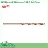 Mũi khoan sắt Milwaukee HSS-G 4.0x75mm được làm bằng chất liệu hợp kim thép cứng cáp, không hoen gỉ hay cong vênh, mài mòn trong quá trình làm việc, cho độ bền sử dụng lâu dài theo thời gian