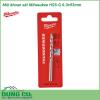 Mũi khoan sắt Milwaukee HSS-G 6.0x93mm được làm bằng chất liệu hợp kim thép cứng cáp, không hoen gỉ hay cong vênh, mài mòn trong quá trình làm việc, cho độ bền sử dụng lâu dài theo thời gian