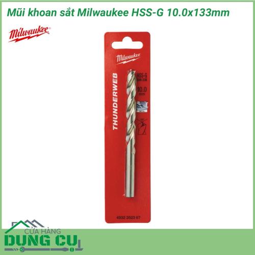 Mũi khoan sắt Milwaukee HSS-G 10.0x133mm được làm bằng chất liệu hợp kim thép cứng cáp, không hoen gỉ hay cong vênh, mài mòn trong quá trình làm việc, cho độ bền sử dụng lâu dài theo thời gian