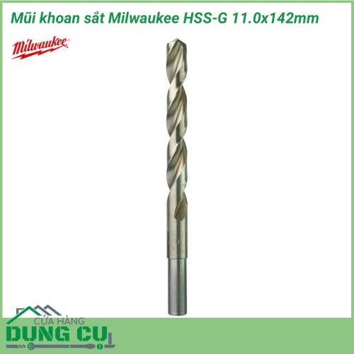 Mũi khoan sắt Milwaukee HSS-G 11.0x142mm được làm bằng chất liệu hợp kim thép cứng cáp, không hoen gỉ hay cong vênh, mài mòn trong quá trình làm việc, cho độ bền sử dụng lâu dài theo thời gian