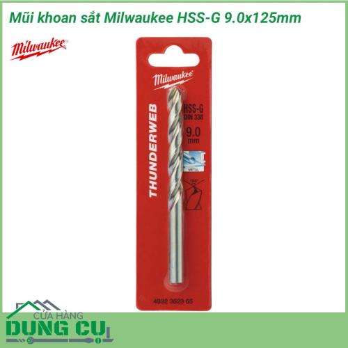 Mũi khoan sắt Milwaukee HSS-G 9.0x125mm được làm bằng chất liệu hợp kim thép cứng cáp, không hoen gỉ hay cong vênh, mài mòn trong quá trình làm việc, cho độ bền sử dụng lâu dài theo thời gian