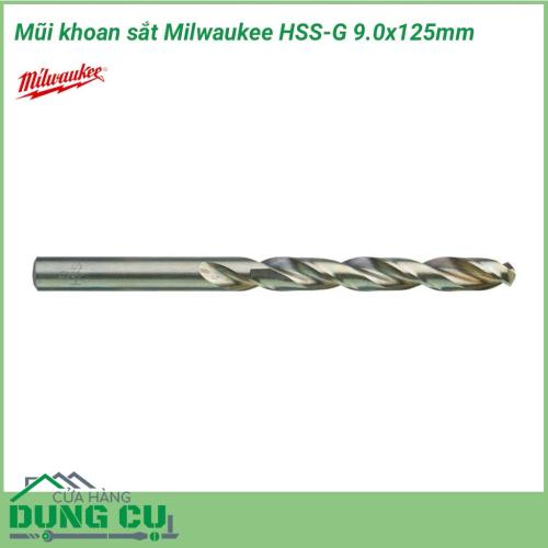 Mũi khoan sắt Milwaukee HSS-G 9.0x125mm được làm bằng chất liệu hợp kim thép cứng cáp, không hoen gỉ hay cong vênh, mài mòn trong quá trình làm việc, cho độ bền sử dụng lâu dài theo thời gian