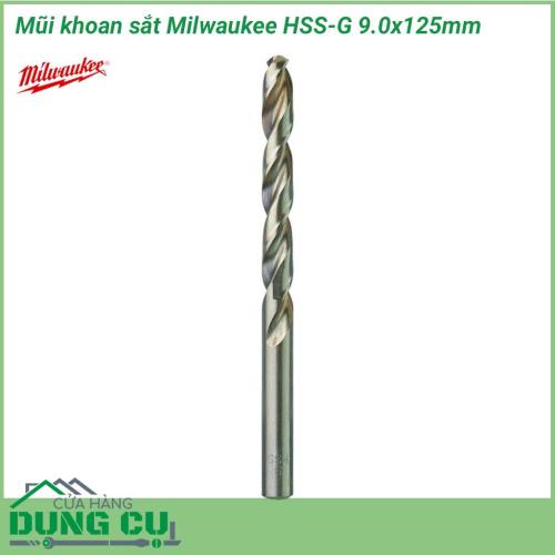 Mũi khoan sắt Milwaukee HSS-G 9.0x125mm được làm bằng chất liệu hợp kim thép cứng cáp, không hoen gỉ hay cong vênh, mài mòn trong quá trình làm việc, cho độ bền sử dụng lâu dài theo thời gian