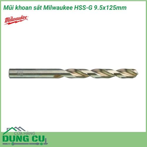 Mũi khoan sắt Milwaukee HSS-G 9.5x125mm được làm bằng chất liệu hợp kim thép cứng cáp, không hoen gỉ hay cong vênh, mài mòn trong quá trình làm việc, cho độ bền sử dụng lâu dài theo thời gian