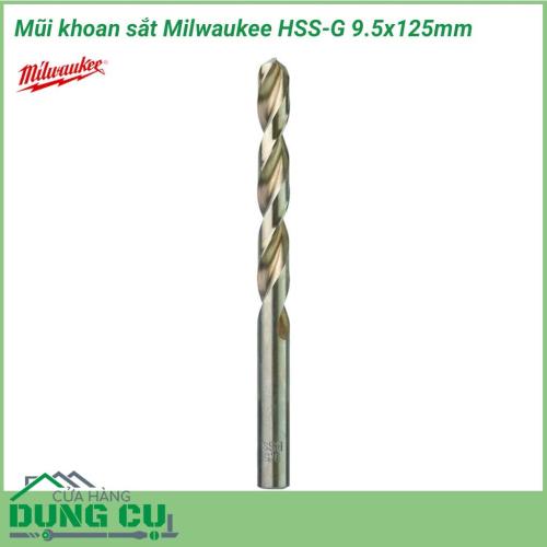 Mũi khoan sắt Milwaukee HSS-G 9.5x125mm được làm bằng chất liệu hợp kim thép cứng cáp, không hoen gỉ hay cong vênh, mài mòn trong quá trình làm việc, cho độ bền sử dụng lâu dài theo thời gian