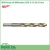 Mũi khoan sắt Milwaukee HSS-G 13.0x151mm được làm bằng chất liệu hợp kim thép cứng cáp, không hoen gỉ hay cong vênh, mài mòn trong quá trình làm việc, cho độ bền sử dụng lâu dài theo thời gian