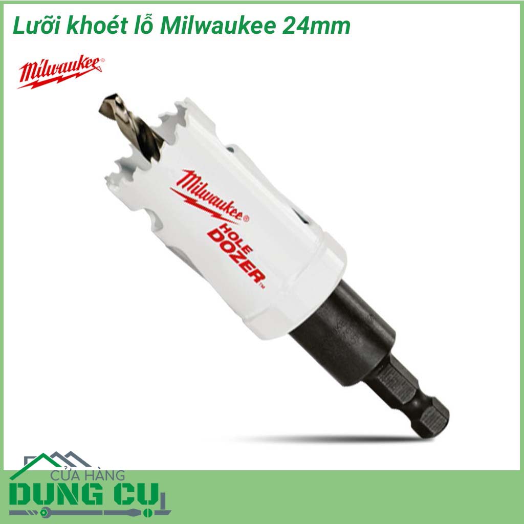 Lưỡi khoét lỗ Milwaukee 25mm được làm bằng chất liệu hợp kim thép cứng cáp, không hoen gỉ hay cong vênh, mài mòn trong quá trình làm việc, cho độ bền sử dụng lâu dài theo thời gian