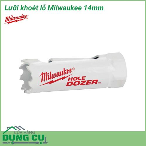 Lưỡi khoét lỗ Milwaukee 14mm được làm bằng chất liệu hợp kim thép cứng cáp, không hoen gỉ hay cong vênh, mài mòn trong quá trình làm việc, cho độ bền sử dụng lâu dài theo thời gian