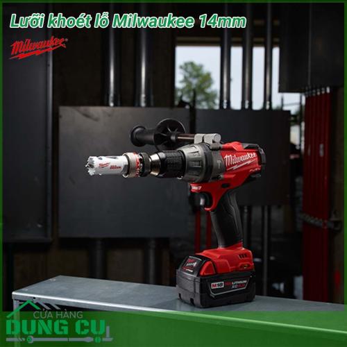 Lưỡi khoét lỗ Milwaukee 14mm được làm bằng chất liệu hợp kim thép cứng cáp, không hoen gỉ hay cong vênh, mài mòn trong quá trình làm việc, cho độ bền sử dụng lâu dài theo thời gian