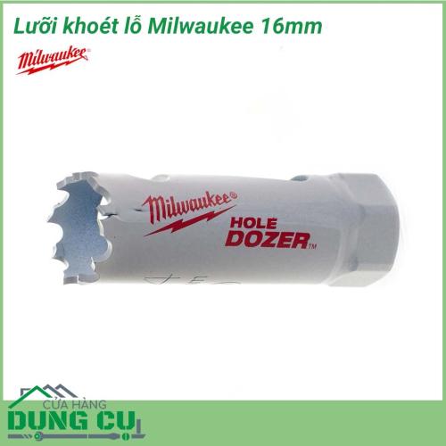 Lưỡi khoét lỗ đa năng Milwaukee 16mm sản phẩm của Milwaukee sản xuất theo công nghệ tiên tiến hàng đầu của Mỹ đem đến khả năng hoạt động mạnh mẽ, chính xác, đảm bảo hiệu quả tối ưu.