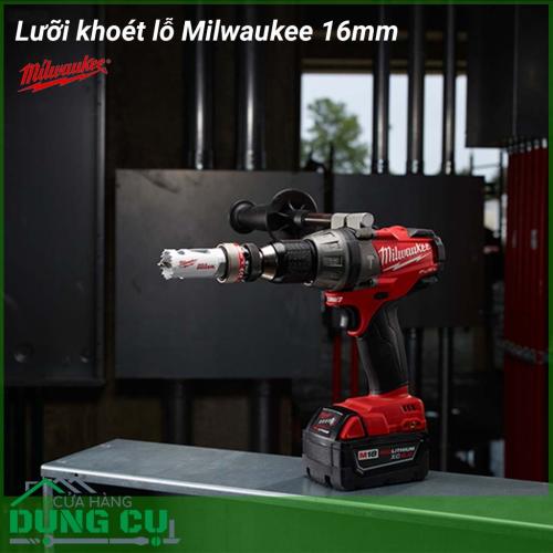 Lưỡi khoét lỗ đa năng Milwaukee 16mm sản phẩm của Milwaukee sản xuất theo công nghệ tiên tiến hàng đầu của Mỹ đem đến khả năng hoạt động mạnh mẽ, chính xác, đảm bảo hiệu quả tối ưu.