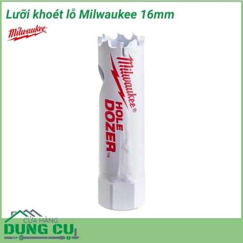 Lưỡi khoét lỗ đa năng Milwaukee 16mm sản phẩm của Milwaukee sản xuất theo công nghệ tiên tiến hàng đầu của Mỹ đem đến khả năng hoạt động mạnh mẽ, chính xác, đảm bảo hiệu quả tối ưu.