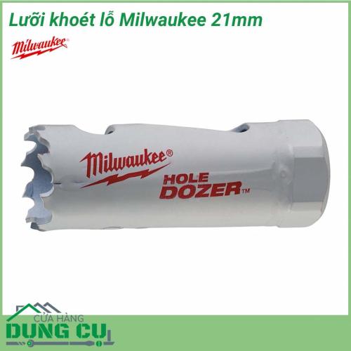 Lưỡi khoét lỗ chuyên dụng Milwaukee 21mm được làm bằng chất liệu hợp kim thép cứng cáp, không hoen gỉ hay cong vênh, mài mòn trong quá trình làm việc, cho độ bền sử dụng lâu dài theo thời gian. 