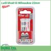 Lưỡi khoét lỗ Milwaukee 22mm được làm bằng chất liệu hợp kim thép cứng cáp, không hoen gỉ hay cong vênh, mài mòn trong quá trình làm việc, cho độ bền sử dụng lâu dài theo thời gian. 