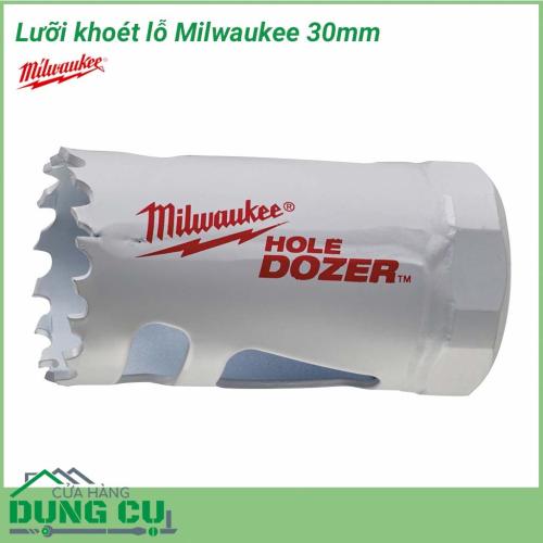 Lưỡi khoét lỗ Milwaukee 30mm được làm bằng chất liệu hợp kim thép cứng cáp, không hoen gỉ hay cong vênh, mài mòn trong quá trình làm việc, cho độ bền sử dụng lâu dài theo thời gian