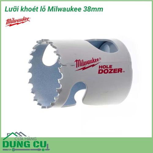 Lưỡi khoét lỗ Milwaukee 38mm được làm bằng chất liệu hợp kim thép cứng cáp, không hoen gỉ hay cong vênh, mài mòn trong quá trình làm việc, cho độ bền sử dụng lâu dài theo thời gian