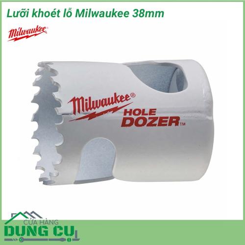 Lưỡi khoét lỗ Milwaukee 38mm được làm bằng chất liệu hợp kim thép cứng cáp, không hoen gỉ hay cong vênh, mài mòn trong quá trình làm việc, cho độ bền sử dụng lâu dài theo thời gian