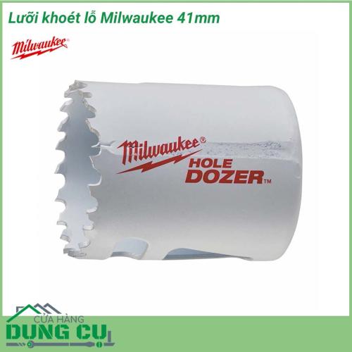 Lưỡi khoét lỗ Milwaukee 41mm được làm bằng chất liệu hợp kim thép cứng cáp, không hoen gỉ hay cong vênh, mài mòn trong quá trình làm việc, cho độ bền sử dụng lâu dài theo thời gian