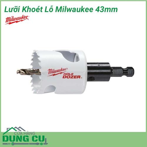 Lưỡi khoét lỗ Milwaukee 43mm được làm bằng chất liệu hợp kim thép cứng cáp, không hoen gỉ hay cong vênh, mài mòn trong quá trình làm việc, cho độ bền sử dụng lâu dài theo thời gian