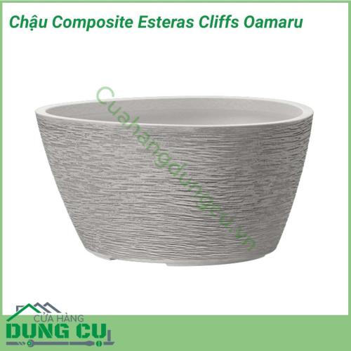 Chậu cảnh trang trí Composite Esteras Cliffs Oamaru được lấy ý tưởng từ các từ thiên nhiên được thiết kế mộc mạc kết hợp màu sắc trang nhã nhẹ nhàng đem lại sự sang trọng và tinh tế cho không gian nhà bạn.