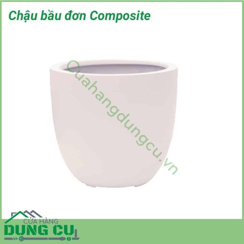 Chậu trồng hoa Composite với kiểu dáng tao nhã thích hợp cho cả đặt trong mọi không gian nội ngoại thất từ nhà ở đến sảnh, hành lang, văn phòng công ty,...Chất liệu Composite giúp chậu tuy dáng to nhưng vẫn đẹp và thu hút, bền chắc theo thời gian