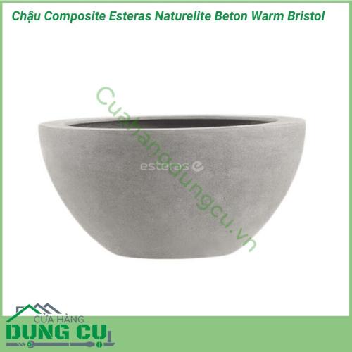 Chậu cây cảnh Composite Esteras Naturelite Beton Warm Bristol mang thiết kế mộc mạc kết hợp màu sắc nhẹ nhàng, trang nhã đem lại sự sang trọng và tinh tế cho không gian nhà bạn. Được lựa chọn để trang trí cho ngôi nhà, sân vườn, công ty hay nhà hàng…