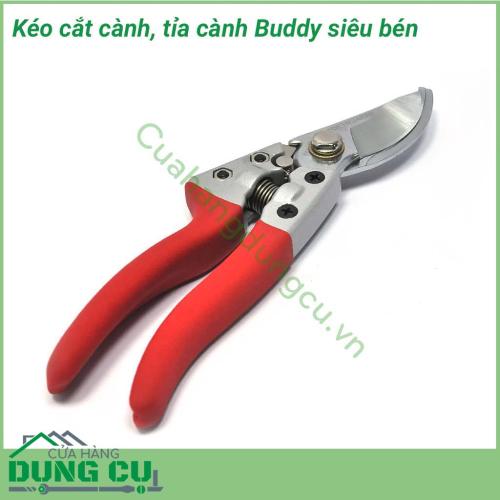 Kéo cắt cành Buddy siêu sắc bén còn mệnh danh là kéo sắc vĩnh viễn được sản xuất với lưỡi kéo sắc bén có độ cứng cao, độ bền đạt một triệu lần cắt được các thợ làm vườn, cắt tỉa cây cảnh, bonsai tin dùng.