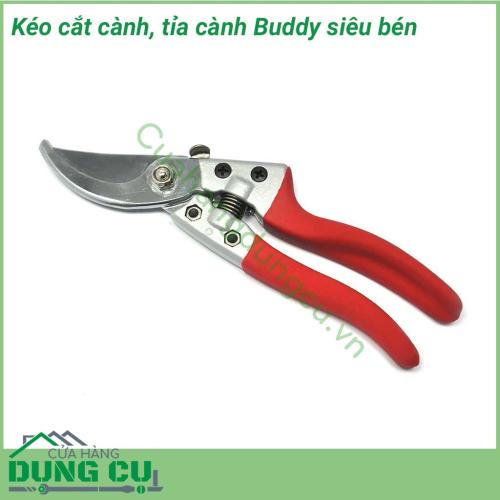 Kéo cắt cành Buddy siêu sắc bén còn mệnh danh là kéo sắc vĩnh viễn được sản xuất với lưỡi kéo sắc bén có độ cứng cao, độ bền đạt một triệu lần cắt được các thợ làm vườn, cắt tỉa cây cảnh, bonsai tin dùng.