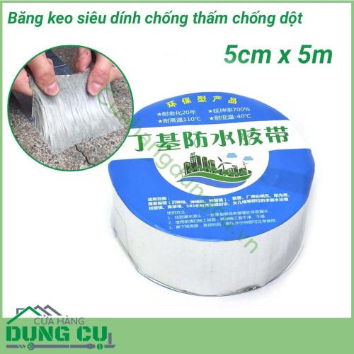  Băng keo siêu dính chống thấm đa năng 5cm, mọi người có thể sửa chữa thuận tiện và dễ dàng vật dụng trong ngôi nhà. DÁN 1 lần DÍNH cả đời là những điều mà Băng keo siêu dính chống thấm đa năng 5cm có thể làm được