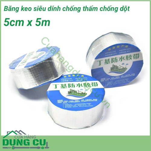  Băng keo siêu dính chống thấm đa năng 5cm, mọi người có thể sửa chữa thuận tiện và dễ dàng vật dụng trong ngôi nhà. DÁN 1 lần DÍNH cả đời là những điều mà Băng keo siêu dính chống thấm đa năng 5cm có thể làm được