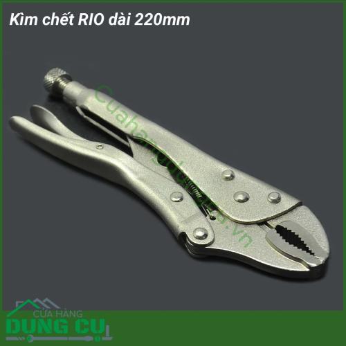 Kìm chết RIO dài 220mm hay được dùng để kẹp/giữ/vặn vật hay chất liệu nào đó, đây cũng là món đồ nghề cần thiết nên có trong hộp đồ nghề của gia đình và thợ sửa chữa chuyên nghiệp... 