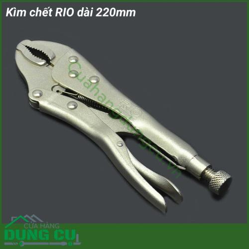 Kìm chết RIO dài 220mm hay được dùng để kẹp/giữ/vặn vật hay chất liệu nào đó, đây cũng là món đồ nghề cần thiết nên có trong hộp đồ nghề của gia đình và thợ sửa chữa chuyên nghiệp... 