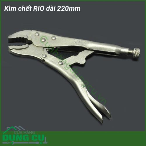 Kìm chết RIO dài 220mm hay được dùng để kẹp/giữ/vặn vật hay chất liệu nào đó, đây cũng là món đồ nghề cần thiết nên có trong hộp đồ nghề của gia đình và thợ sửa chữa chuyên nghiệp... 