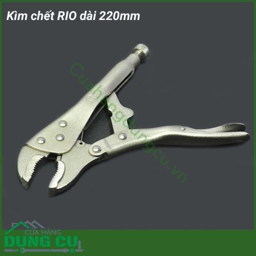 Kìm chết RIO dài 220mm hay được dùng để kẹp/giữ/vặn vật hay chất liệu nào đó, đây cũng là món đồ nghề cần thiết nên có trong hộp đồ nghề của gia đình và thợ sửa chữa chuyên nghiệp... 