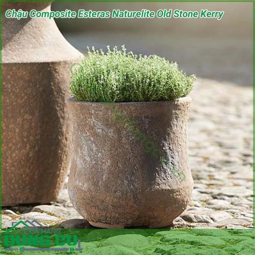 Chậu Composite Esteras Naturelite Old Stone Kerry được lấy ý tưởng từ các từ thiên nhiên được thiết kế mộc mạc kết hợp màu sắc trang nhã nhẹ nhàng đem lại sự sang trọng và tinh tế cho không gian nhà bạn. 