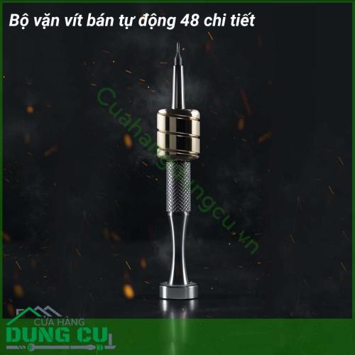 Bộ vặn vít bán tự động 48 chi tiết cao cấp làm từ thép không gỉ rắn chắc, bền bỉ với thời gian. Đa dạng với nhiều loại mũi vặn đáp ứng mọi nhu cầu sử dụng.