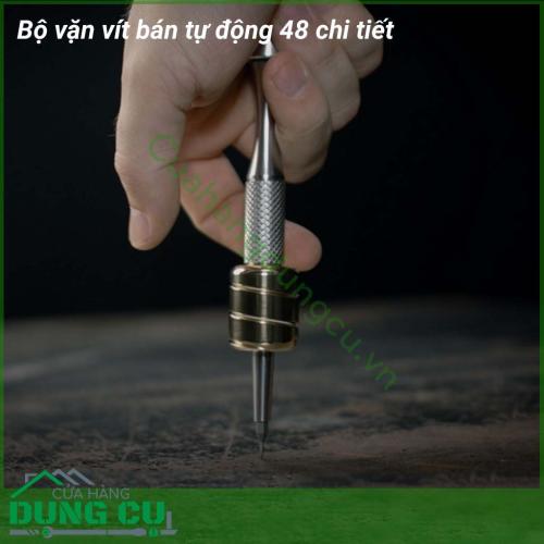 Bộ vặn vít bán tự động 48 chi tiết cao cấp làm từ thép không gỉ rắn chắc, bền bỉ với thời gian. Đa dạng với nhiều loại mũi vặn đáp ứng mọi nhu cầu sử dụng.