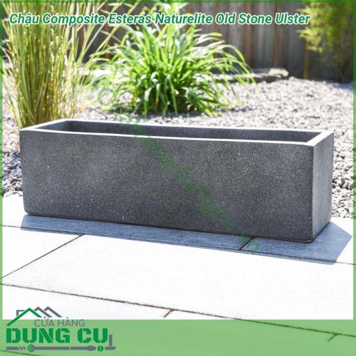 Chậu Composite Esteras Naturelite Old Stone Ulster được gia cường cấu trúc bằng sợi thủy tinh fiberglass nên chống được sự va đập, bể vỡ trong quá trình vận chuyển. Thiết kế hiện đại, tinh tế và sang trọng. Được sản xuất theo tiêu chuẩn Châu âu.