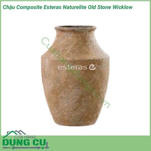 Chậu Composite Esteras Naturelite Old Stone Wicklow được lấy ý tưởng từ các từ thiên nhiên được thiết kế mộc mạc kết hợp màu sắc trang nhã nhẹ nhàng đem lại sự sang trọng và tinh tế cho không gian nhà bạn.