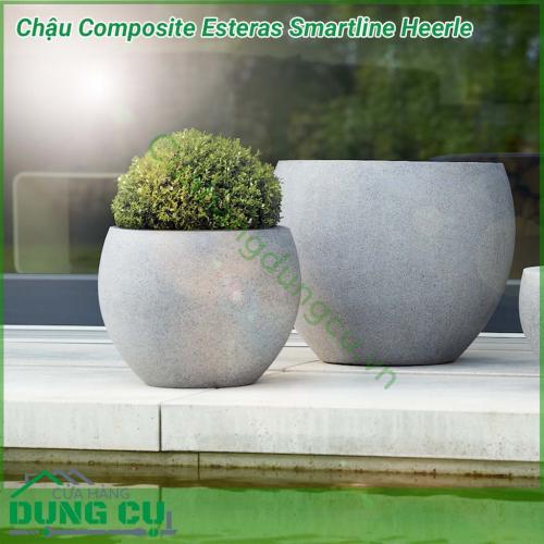 Chậu cây cảnh Composite Esteras Smartline Heerle Với ý tưởng bắt nguồn thiên nhiên, Chậu nhựa composite Esteras mang thiết kế mộc mạc kết hợp màu sắc nhẹ nhàng, trang nhã đem lại sự sang trọng và tinh tế cho không gian nhà bạn.