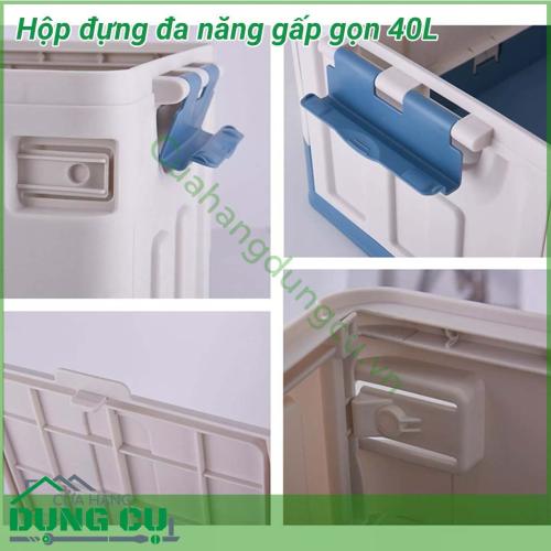 Hộp đựng đa năng gấp gọn 40L sẽ giúp bạn dọn dẹp ngôi nhà hay ô tô trở nên ngăn nắp gọn gàng. Hộp đựng đa năng gấp gọn 40L dùng đựng đồ cốp sau ô tô, đi siêu thị, đi picnic…rất tiện dụng.