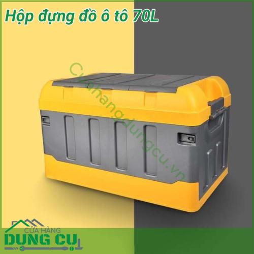 Hộp đựng đồ gấp gọn đa năng 70L sẽ là giải pháp tuyệt vời giúp bạn sắp xếp đồ đạc ngăn nắp và gọn gàng hơn. Đựng quần áo, thực phẩm đồ đạc trong nhà, thùng chứa trong xe hơi, đựng đồ picnic,...tiện lợi