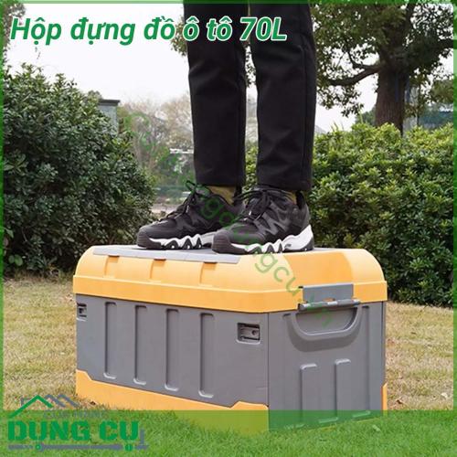 Hộp đựng đồ gấp gọn đa năng 70L sẽ là giải pháp tuyệt vời giúp bạn sắp xếp đồ đạc ngăn nắp và gọn gàng hơn. Đựng quần áo, thực phẩm đồ đạc trong nhà, thùng chứa trong xe hơi, đựng đồ picnic,...tiện lợi