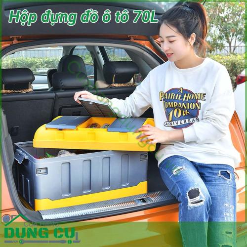 Hộp đựng đồ gấp gọn đa năng 70L sẽ là giải pháp tuyệt vời giúp bạn sắp xếp đồ đạc ngăn nắp và gọn gàng hơn. Đựng quần áo, thực phẩm đồ đạc trong nhà, thùng chứa trong xe hơi, đựng đồ picnic,...tiện lợi