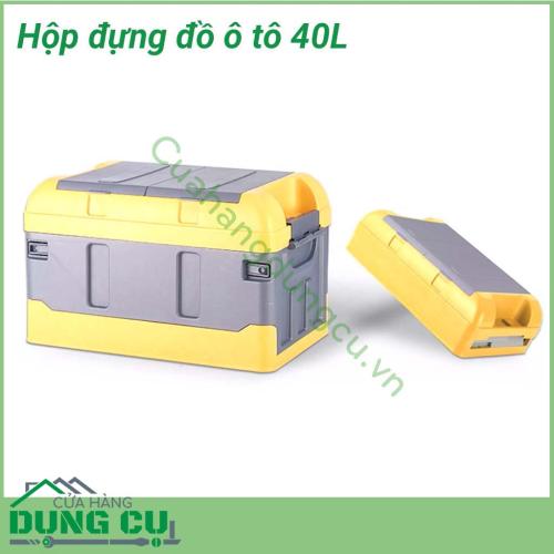 Hộp đựng đồ ô tô 40L sẽ là giải pháp tuyệt vời giúp bạn sắp xếp đồ đạc ngăn nắp và gọn gàng hơn. Đựng quần áo, thực phẩm đồ đạc trong nhà, thùng chứa trong xe hơi, đựng đồ picnic,...tiện lợi