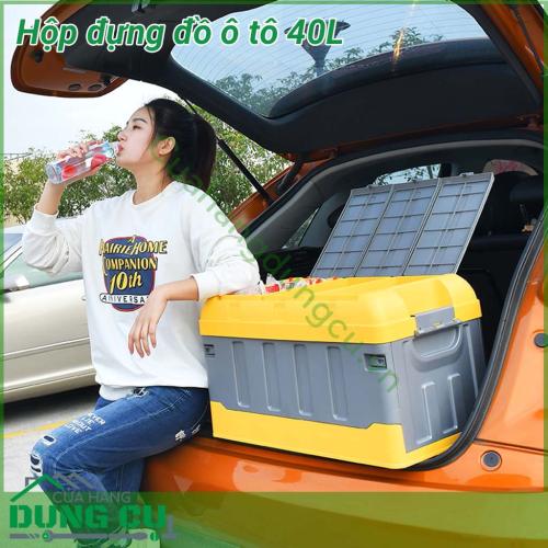 Hộp đựng đồ ô tô 40L sẽ là giải pháp tuyệt vời giúp bạn sắp xếp đồ đạc ngăn nắp và gọn gàng hơn. Đựng quần áo, thực phẩm đồ đạc trong nhà, thùng chứa trong xe hơi, đựng đồ picnic,...tiện lợi