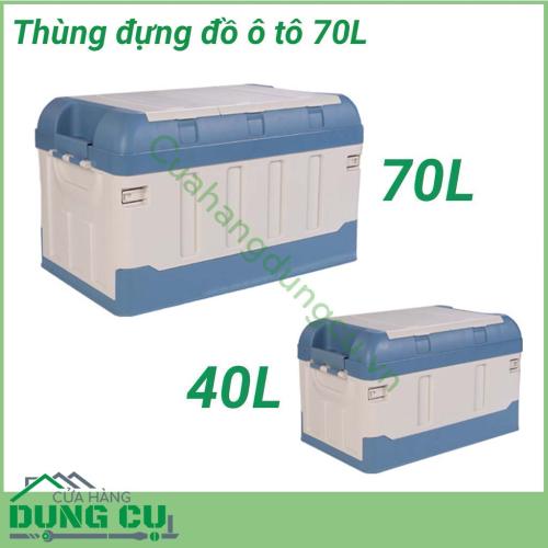 Thùng đựng đồ ô tô đa năng 70L sẽ giúp bạn dọn dẹp ngôi nhà hay ô tô trở nên ngăn nắp gọn gàng. Hộp đựng đa năng gấp gọn 70L dùng đựng đồ cốp sau ô tô, đi siêu thị, đi picnic…rất tiện dụng.