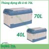 Thùng đựng đồ ô tô đa năng 70L sẽ giúp bạn dọn dẹp ngôi nhà hay ô tô trở nên ngăn nắp gọn gàng. Hộp đựng đa năng gấp gọn 70L dùng đựng đồ cốp sau ô tô, đi siêu thị, đi picnic…rất tiện dụng.